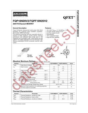 FQPF18N50V2 datasheet  